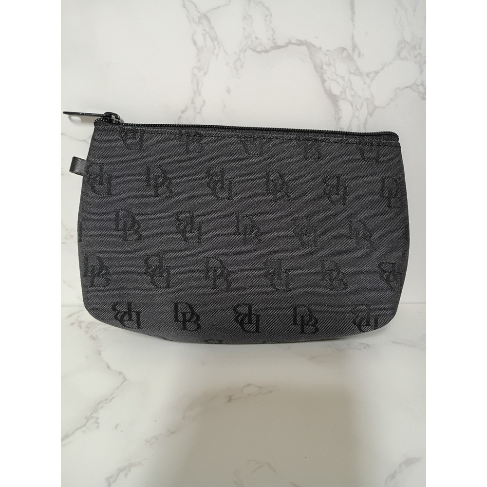 DOONEY & BOURKE Black Signature Logo Canvas Pouch - EUC